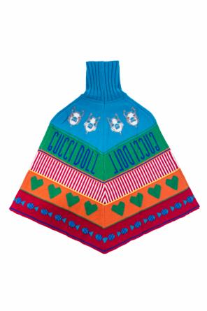 Patterned turtleneck poncho, zdjęcie 2 Patterned turtleneck poncho od Gucci Kids